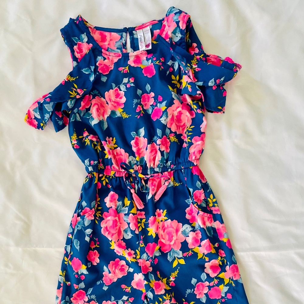Floral pant romper
